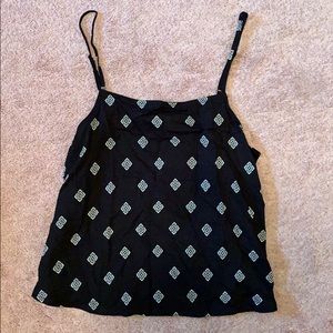 Black patterned tank top